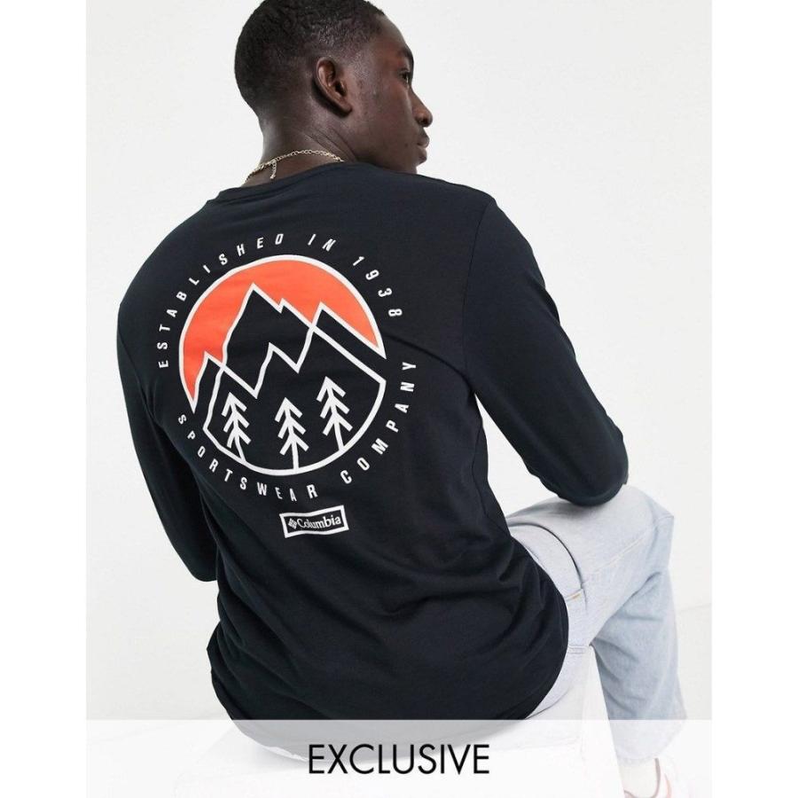 トップス 2種類選べる コロンビア Columbia メンズ 長袖tシャツ トップス Cades Cove Long Sleeve T Shirt In Black Exclusive At Asos ブラック Mt3my7pq7s Www Boulevardrestaurants Com