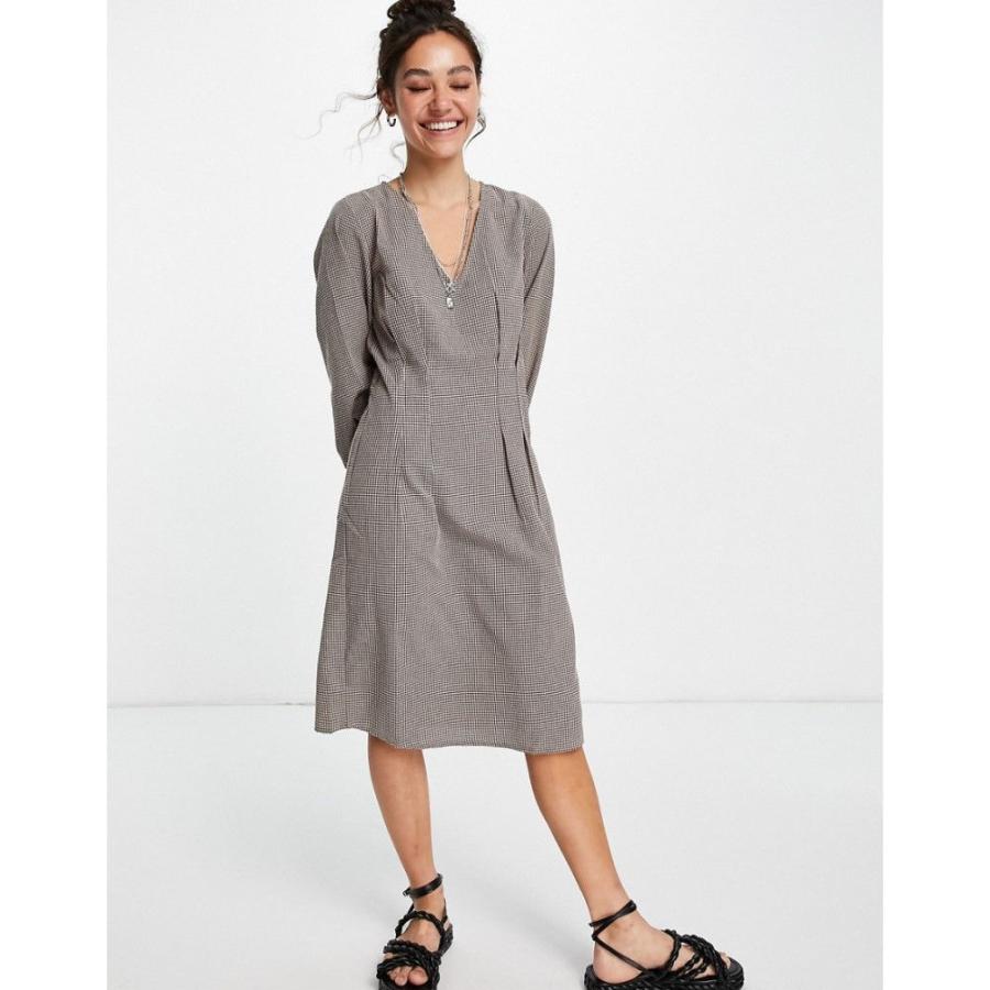 ヴィラ Vila レディース ワンピース ミドル丈 ワンピース ドレス Pintuck Midi Dress In Check ブルー Ap フェルマート Fermart 1号店 通販 Yahoo ショッピング