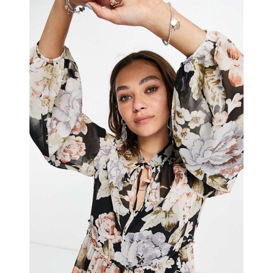 ヴィラ Vila レディース ワンピース ワンピース ドレス Long Sleeve Boho Smock Dress In Black ブラック Ap フェルマート Fermart 1号店 通販 Yahoo ショッピング