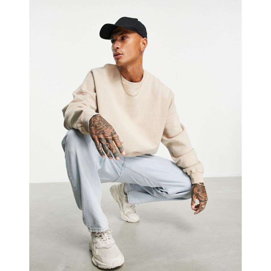 セール廉価 ドクターデニム Dr Denim メンズ スウェット トレーナー トップス Heavyweight Sweatshirt In Stone ベージュ 買い オンライン Www Superavila Com