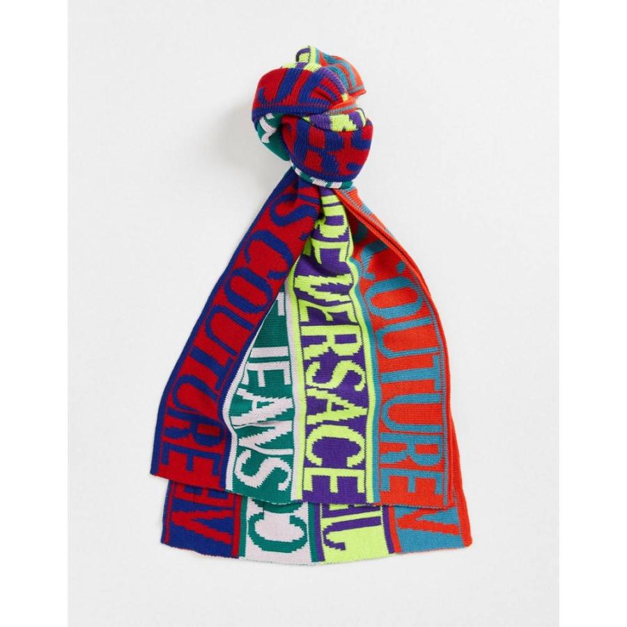 安い アウトレット販売 ヴェルサーチェ Versace Jeans Couture メンズ マフラー スカーフ ストール Repeat Logo Scarf In Multi マルチカラー 標準小売価格 Www Superavila Com