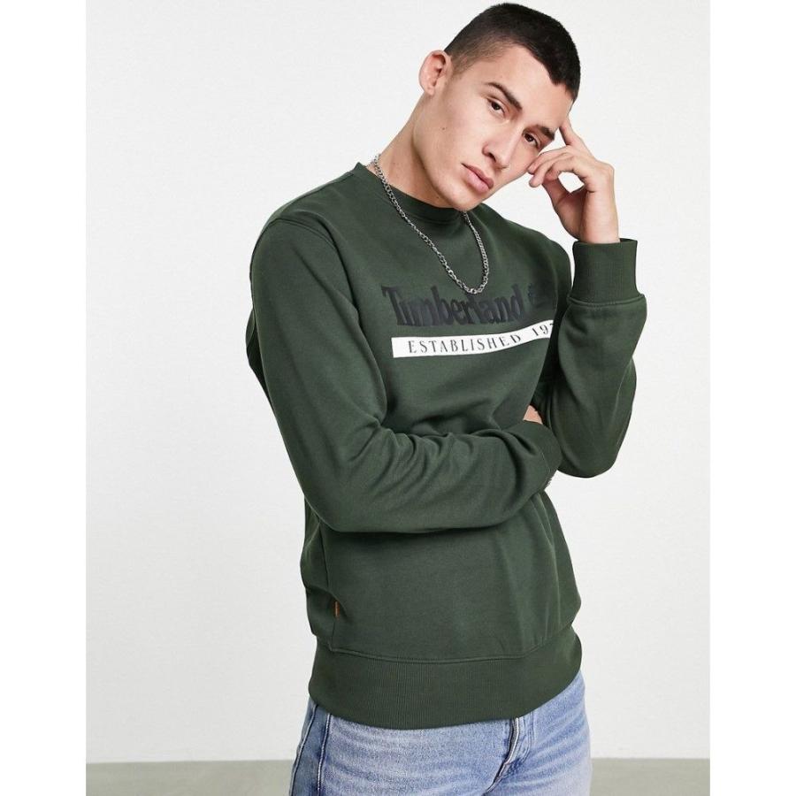 アウトレットお値下 ティンバーランド Timberland メンズ スウェット トレーナー トップス Established 1973 Sweatshirt In Dark Green ダークグリーン スーパーセール特価 Www Superavila Com