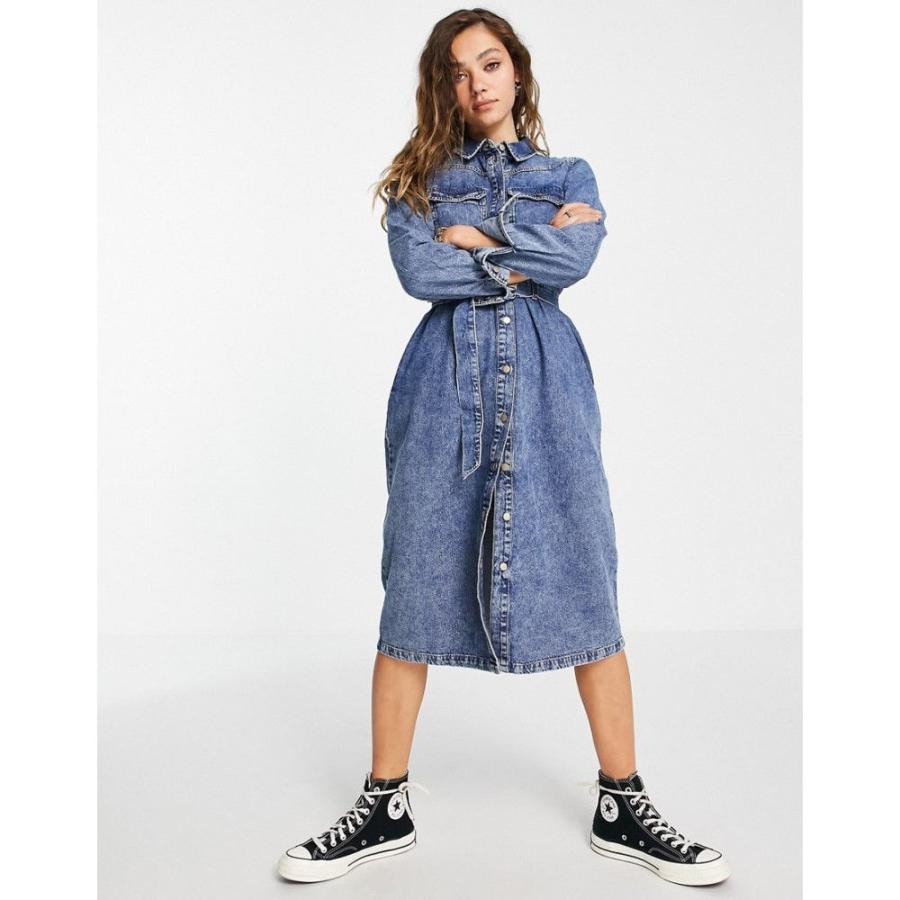 ヴェロモーダ Vero Moda レディース ワンピース デニム シャツワンピース ワンピース ドレス Belted Denim Shirt Dress In Blue ミディアムブルーデニム Ap フェルマート Fermart 1号店 通販 Yahoo ショッピング