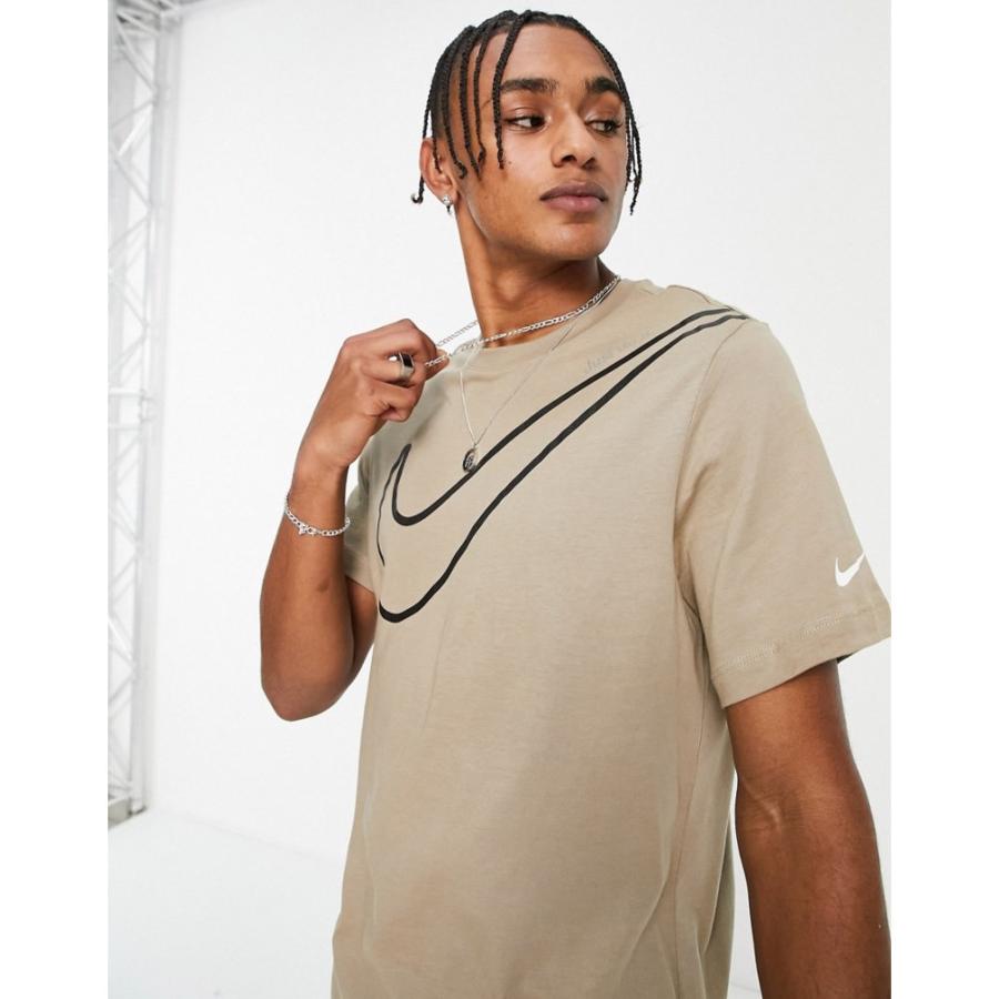 ナイキ Nike メンズ Tシャツ トップス Large Logo T Shirt In Khaki And Black カーキ Ap フェルマート Fermart 1号店 通販 Yahoo ショッピング