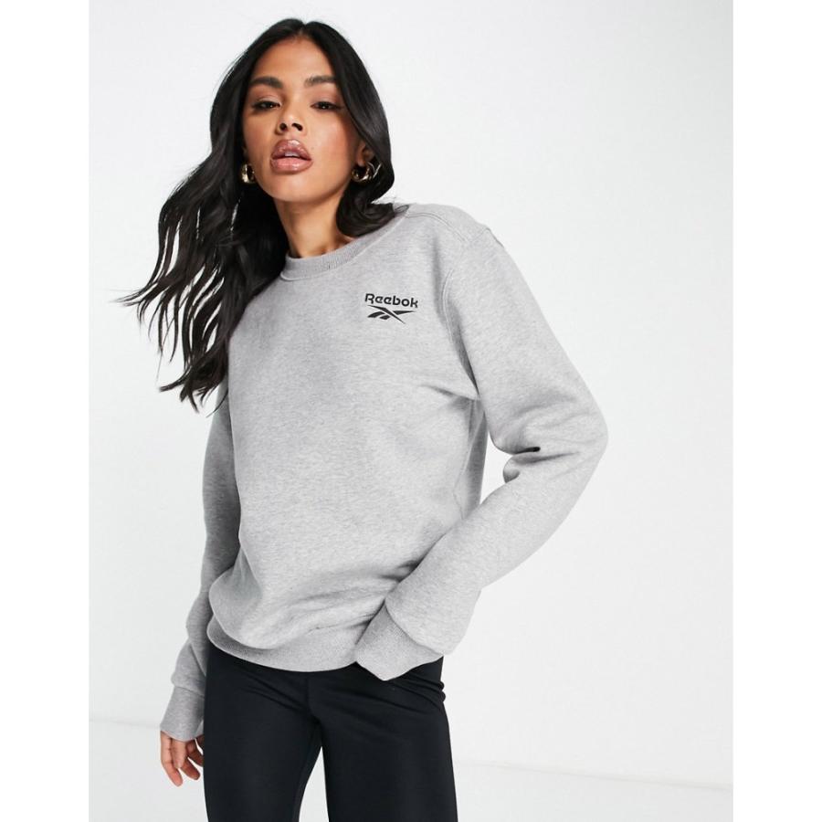在庫限り トップス スウェット トレーナー レディース Reebok リーボック Small グレー Grey Light In Sweatshirt Logo トレーナー サイズ Xl Baskincoffee Vicom Corp Com