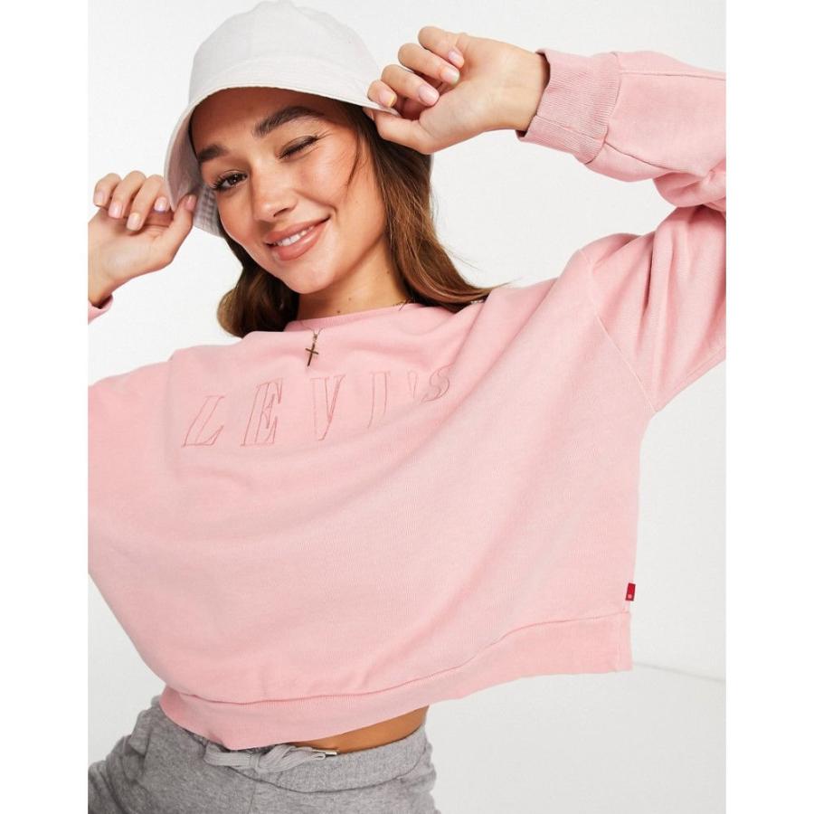 お気にいる リーバイス Levi S スウェット トレーナー Blush In Logo Outline Serif With Sweatshirt Neck Crew Diana Graphic トップス スウェット トレーナー レディース Levi S リーバイス レディース トップス Postetelecom Gouv Cg