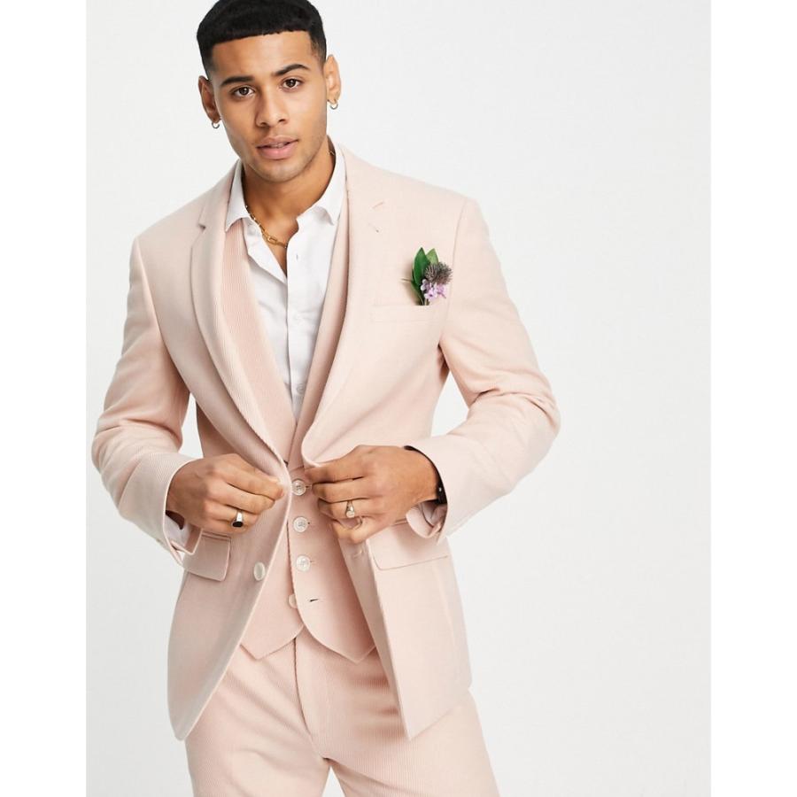 エイソス Asos Design メンズ スーツ ジャケット アウター Wedding Skinny Suit Jacket In Dusky Pink Twill ピンク Ap フェルマート Fermart 1号店 通販 Yahoo ショッピング