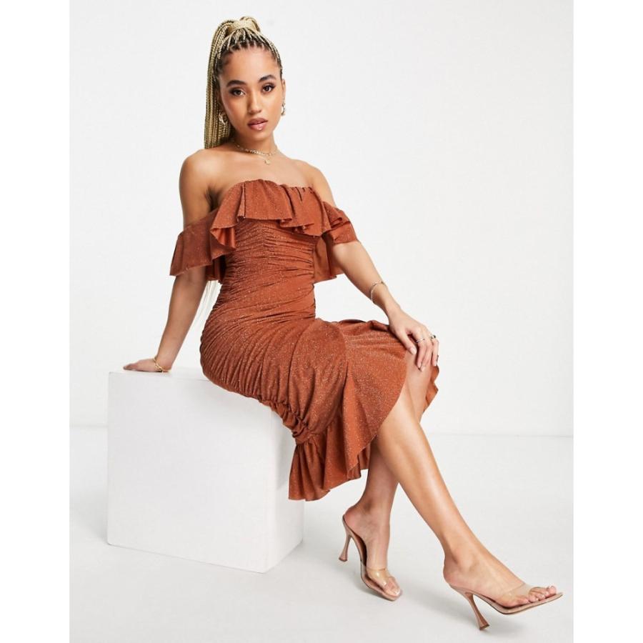 ラーレ Rare レディース ワンピース ミドル丈 Dress ワンピース ドレス London レディース Off ワンピース ドレス Shoulder Frill