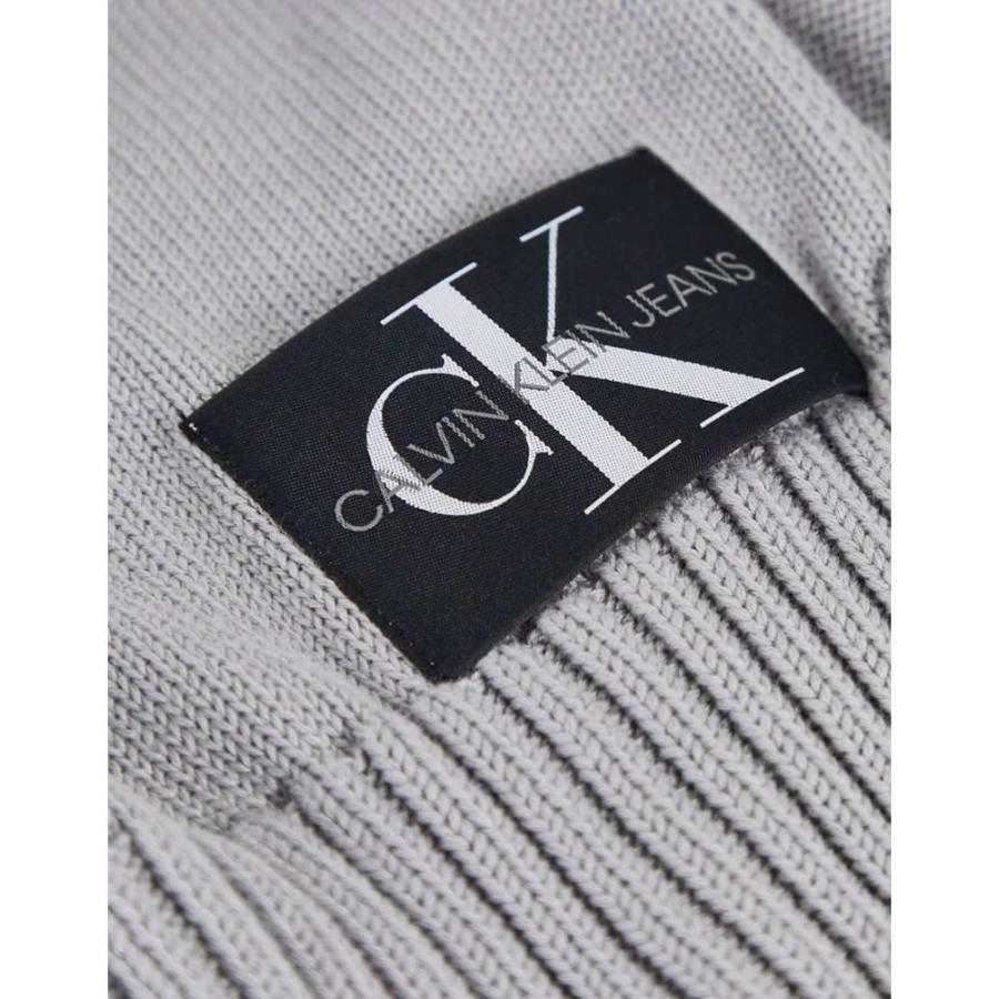 売れ筋がひ メンズ Jeans Klein Calvin カルバンクライン マフラー スカーフ ストール グレー Charcoal In Scarf Logo Knitted マフラー サイズ Nosize Www Maketheleapcoaching Com