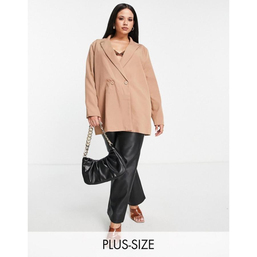売れ筋ランキングも掲載中 Blazer Breasted Double Oversized アウター スーツ ジャケット レディース Plus Heartbreak プラス ハートブレイク In キャメル Camel テーラード ブレザー サイズ Uk18 Hqpt Com