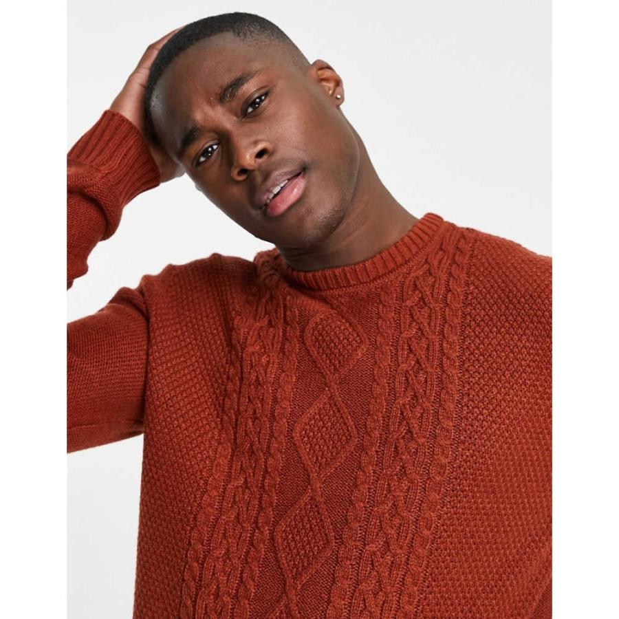 いいスタイル Only オンリーアンドサンズ ブラウン Red In Jumper Cable トップス ニット セーター メンズ Sons ニット セーター サイズ Xs Www Gatorheatandair Com
