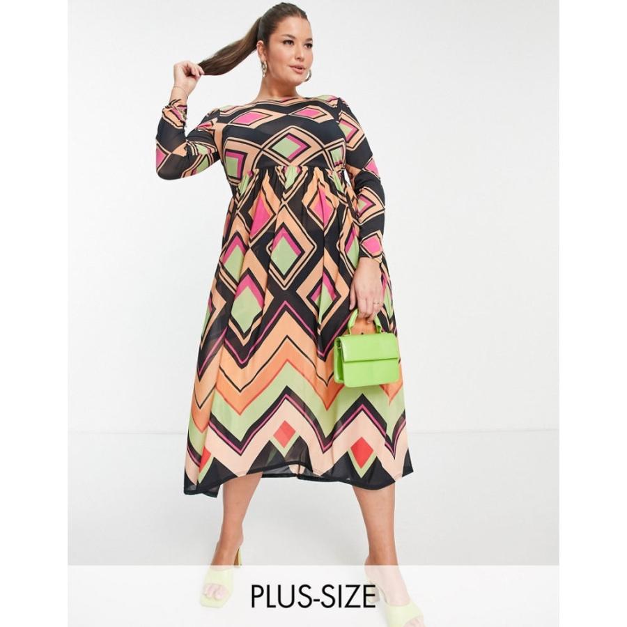 本物品質の ワンピース レディース Dressed Fully Never ネバーフリードレス マキシ丈 マルチカラー Print Diamond In Dress Maxi Plus ワンピース ドレス ワンピース サイズ Uk18 Terresrouges Com
