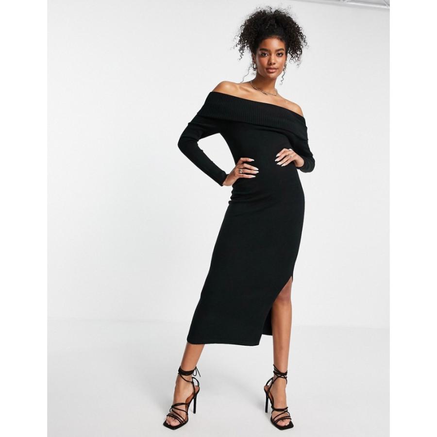 安い ショップ フレンチコネクション French Connection レディース ワンピース マキシ丈 ワンピース ドレス Off Shoulder Maxi Dress In Black ブラック オンラインストア最激安 Shirleyryan Ca