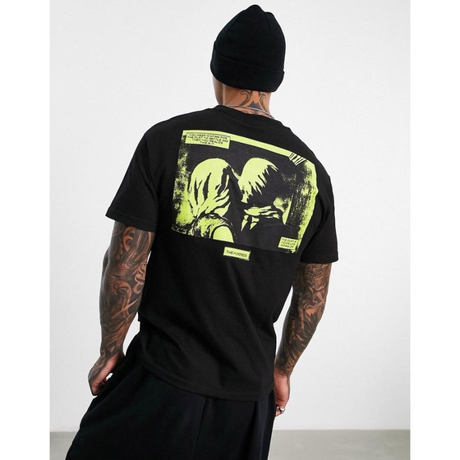驚きの価格 Hundreds The ザハンドレッズ メンズ ブラック Black In T Shirt Backprint Dust トップス Tシャツ 半袖 サイズ M Czysty Dpf Com Pl