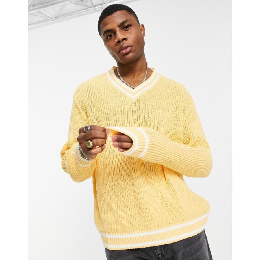 エイソス Asos Design メンズ ニット セーター トップス Fisherman Rib Cricket Jumper In Light Yellow マスタード Ap フェルマート Fermart 1号店 通販 Yahoo ショッピング