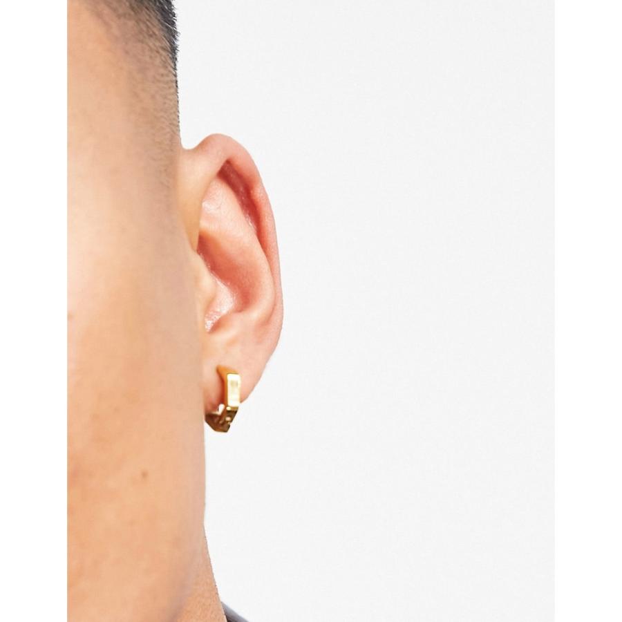 アイコン Icon Brand メンズ イヤリング ピアス ジュエリー アクセサリー Stainless Steel Rounded Hex Hoops In Gold ゴールド Ap フェルマート Fermart 1号店 通販 Yahoo ショッピング