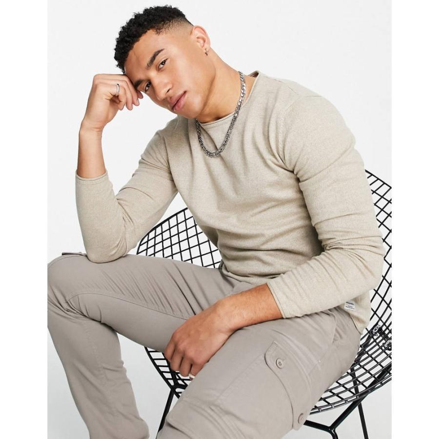 ジャック アンド ジョーンズ Jack Jones メンズ ニット セーター トップス Essentials Lightweight Jumper In Beige ベージュ Ap フェルマート Fermart 1号店 通販 Yahoo ショッピング