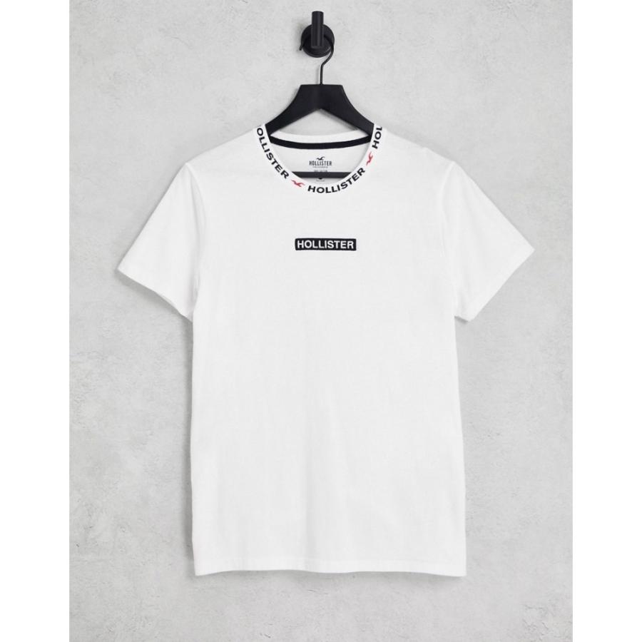 T Shirt Colourblock ホリスター Logo Hollister In ホワイト ブラック And White Black メンズ Tape Tシャツ Central トップス Www Pianurainn It