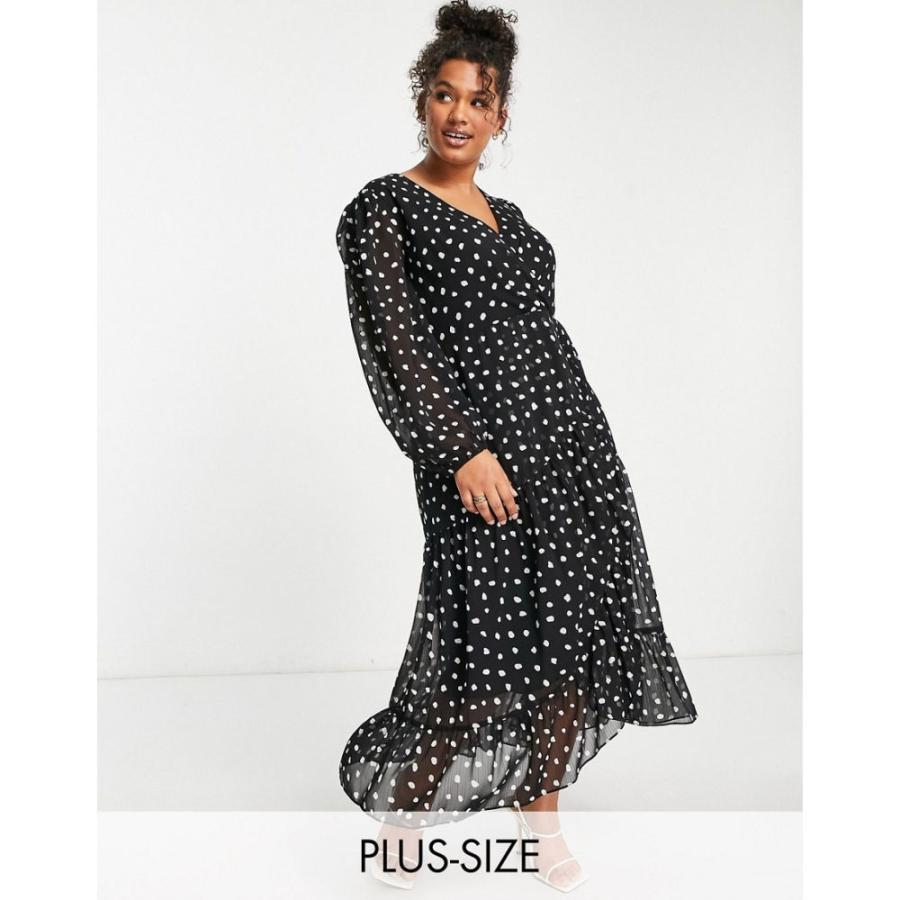 ファッション 完成品 フォーエバーニュー Forever New Curve レディース ワンピース ラップドレス ミドル丈 ワンピース ドレス Wrap Midi Dress In Polka Dot ポルカドット Elp7jwvz9z Minirunukevents Com