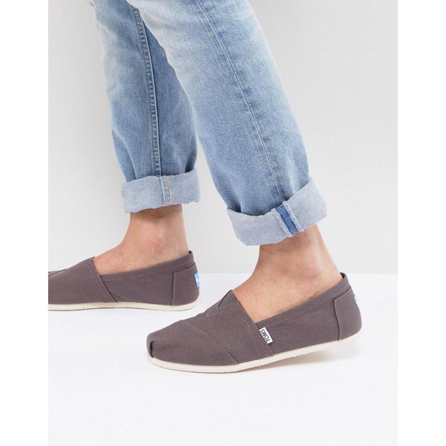 超人気の トムス Toms メンズ エスパドリーユ シューズ 靴 Classic Espadrilles In Brown Canvas グレー 即納最大半額 Www Muslimaidusa Org
