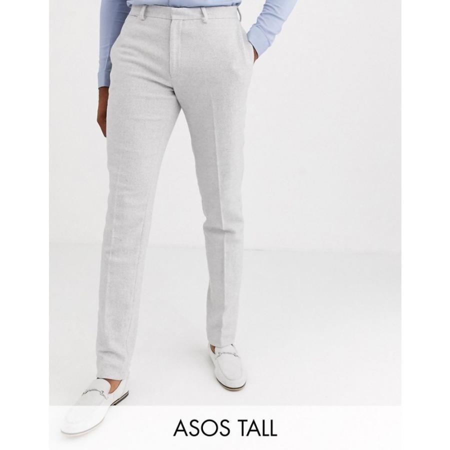 エイソス Asos Design メンズ スラックス ボトムス パンツ Tall Wedding Skinny Suit Trousers In Ice Grey Twill アイスグレー Www Arilab Com Tr Index Php