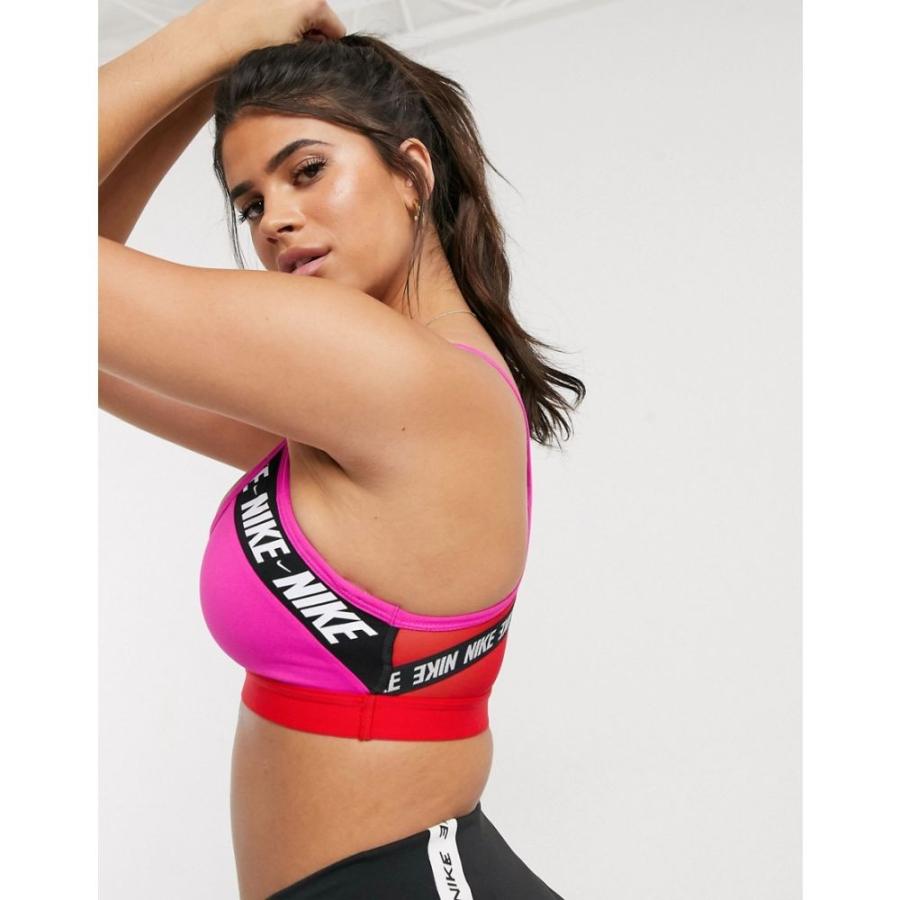 ナイキ Nike Training レディース スポーツブラ インナー 下着 Indy Logo Taped Bra In Pink ピンク Ap フェルマート Fermart 1号店 通販 Yahoo ショッピング