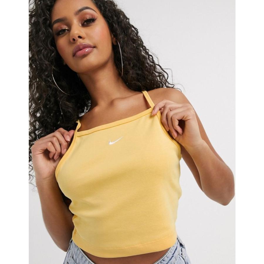 yellow high neck crop top