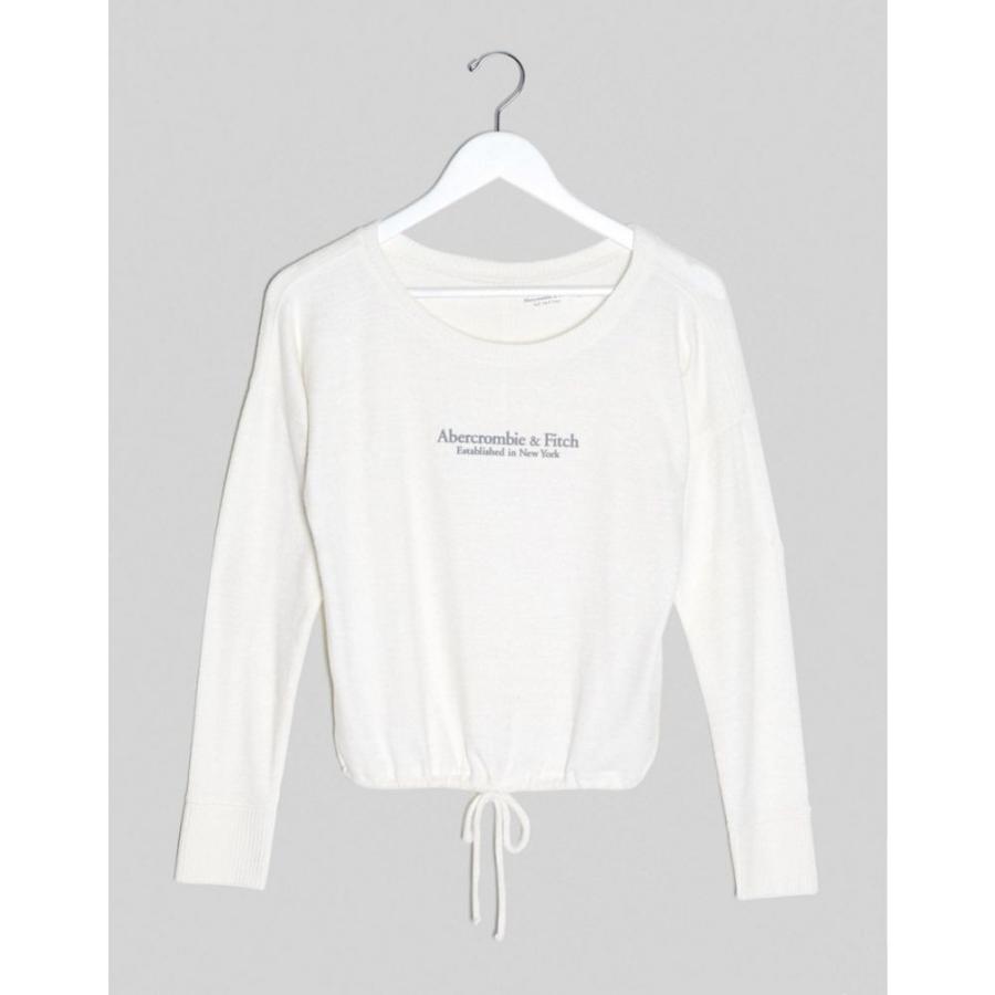 アバクロンビー フィッチ Abercrombie Fitch レディース ベアトップ チューブトップ クロップド Gathered Crop Sweat Top In Cream ホワイト Sagaretxe Net