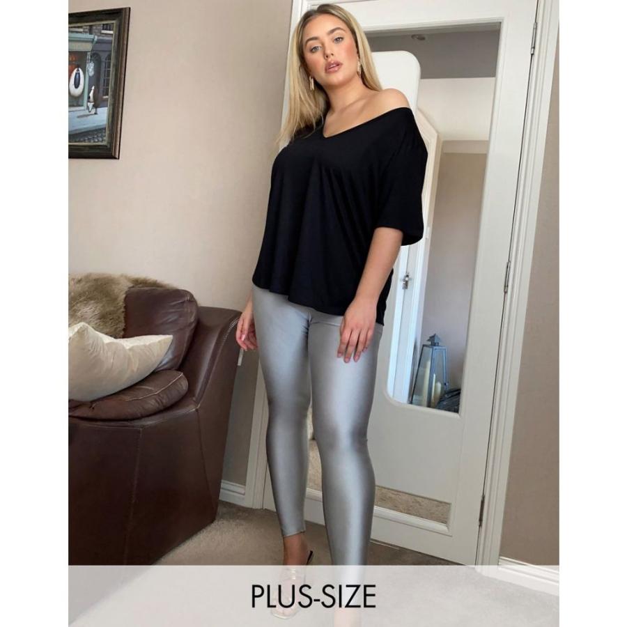 ファッションキラー Fashionkilla Plus レディース スパッツ レギンス インナー 下着 Disco Legging In Silver シルバー Ap フェルマート Fermart 1号店 通販 Yahoo ショッピング