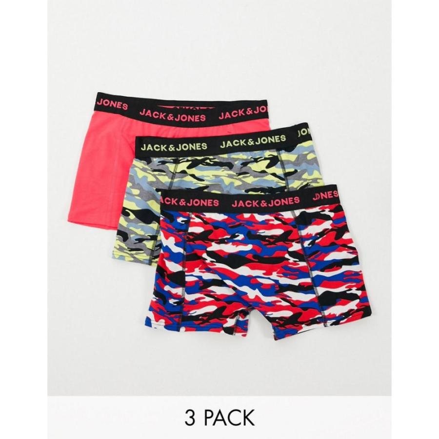 格安即決 ジャック アンド ジョーンズ Jack Jones メンズ ボクサーパンツ 3点セット インナー 下着 3 Pack Trunks In Multi Colour Camo サーブブルー 高級感 Cepici Gouv Ci