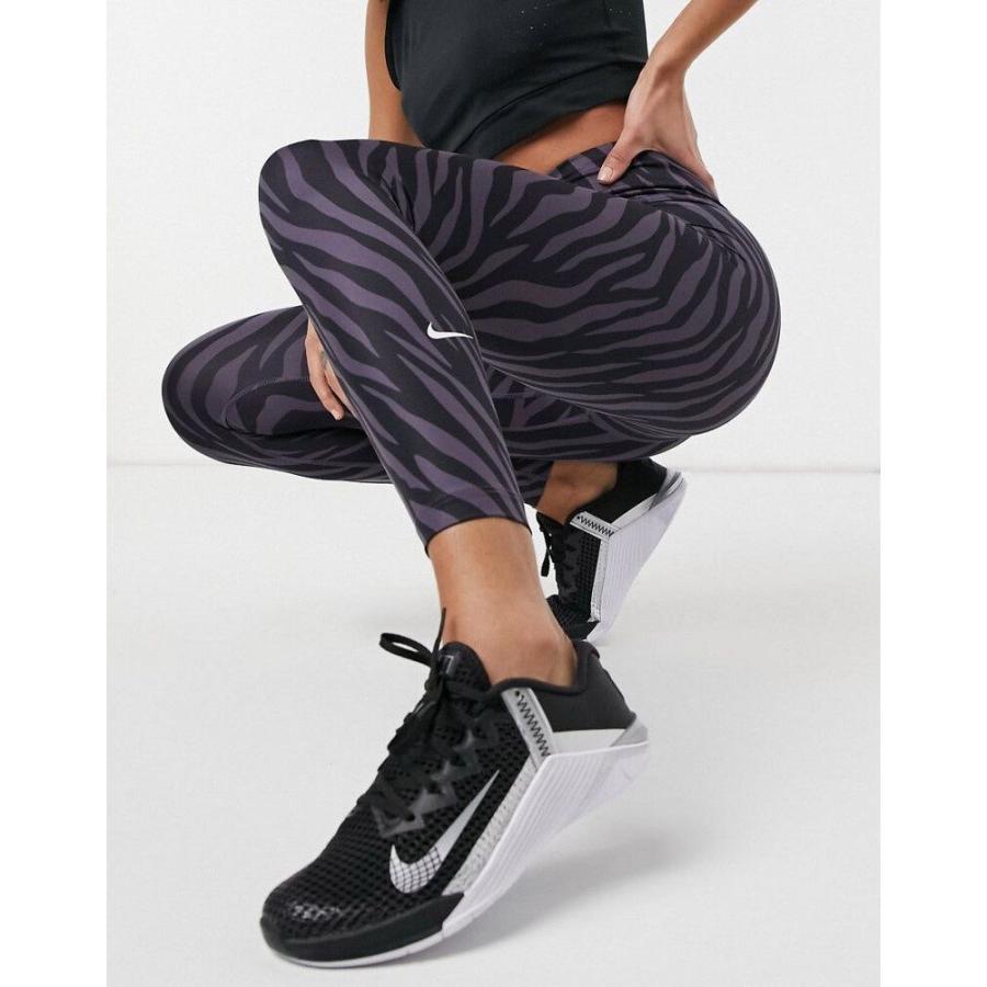 人気が高い ナイキ Nike Training レディース スパッツ レギンス インナー 下着 One Tight 7 8 Leggings In Zebra Print パープル Rakuten Karunacharitabletrust Org