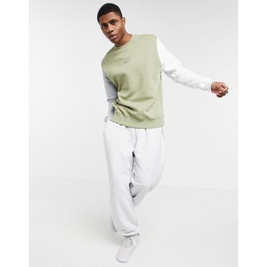 ナイキ Nike メンズ スウェット トレーナー トップス Colourblock Crew Neck Sweat In Khaki Multi カーキ Ap フェルマート Fermart 1号店 通販 Yahoo ショッピング