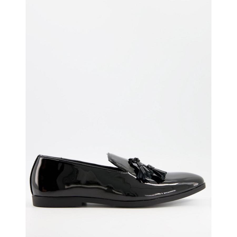 最安値に挑戦 トリュフコレクション Truffle Collection メンズ スリッパ シューズ 靴 Tassel Slipper Shoes In Black Patent ブラック 売り切れ必至 Kuljic Com