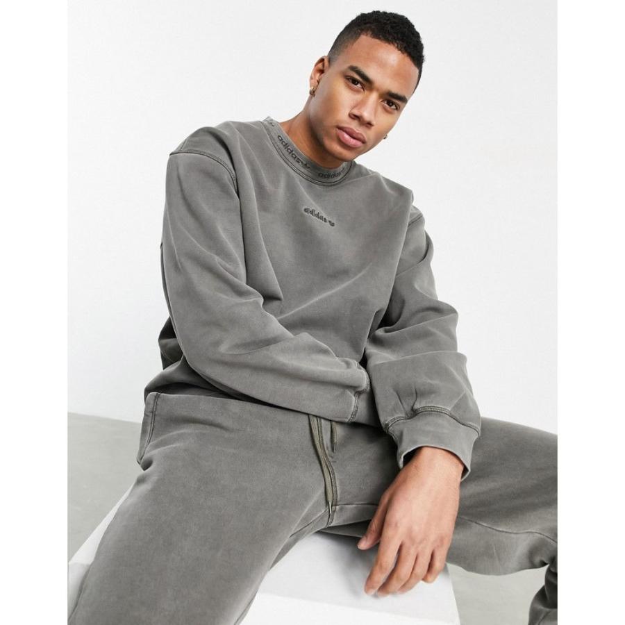 かわいい Premium トップス スウェット トレーナー メンズ Originals Adidas アディダス メンズ スウェット トレーナー アディダス Originals Adidas Sweats オリーブ Green Olive In Sweatshirt Rib Overdyed トップス Dagl Tg