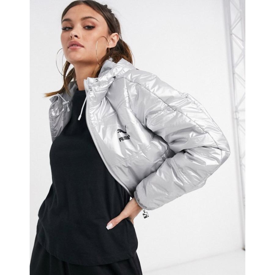 プーマ Puma レディース ダウン 中綿ジャケット アウター Cropped Padded Jacket In Silver シルバー Ap フェルマート Fermart 1号店 通販 Yahoo ショッピング