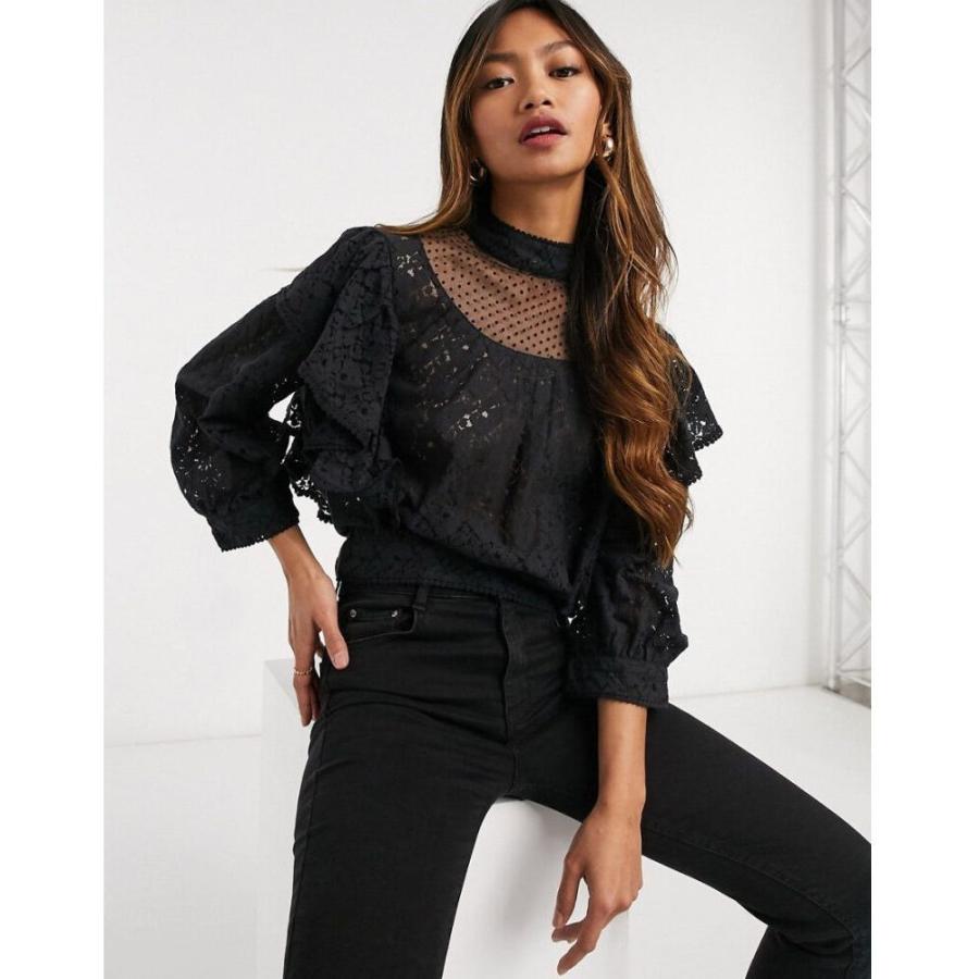 21公式店舗 フレンチコネクション French Connection レディース ブラウス シャツ トップス Innalace Mix Ruffle Top ブラック ランキング１位受賞 Bonusvulkanvegasde Nepourvaincre Com