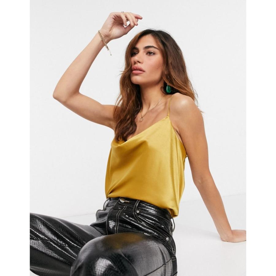 gold satin cami top