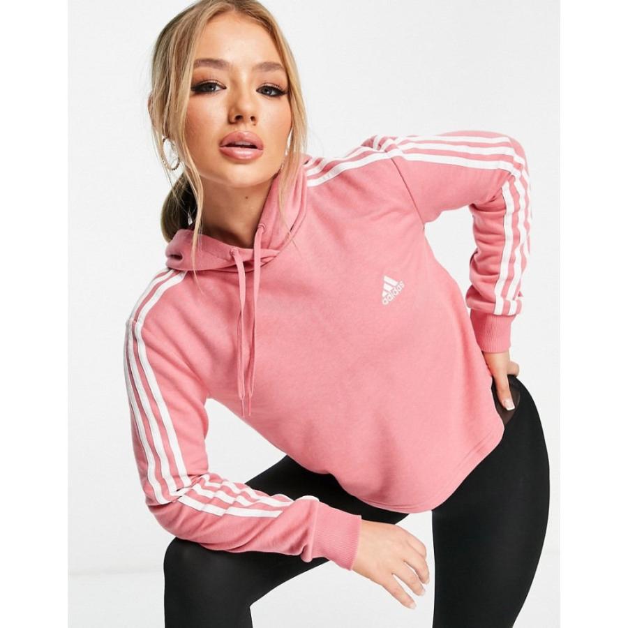 アディダス Adidas Performance レディース パーカー クロップド トップス Adidas Training Cropped 3 Stripe Hoodie In Rose Pink ピンク Ap フェルマート Fermart 1号店 通販 Yahoo ショッピング