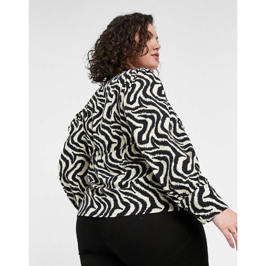 お歳暮 グラマラス Glamorous Curve レディース ベアトップ チューブトップ クロップド Vintage Cropped Blouse With Lace Collar In Abstract Stripe 50 Off Riccardotramma Com