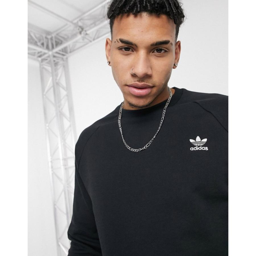 高品質 Sweatshirt Essentials トップス スウェット トレーナー メンズ Originals Adidas アディダス メンズ スウェット トレーナー アディダス Originals Adidas In ブラック Black トップス Services Luthercare Com