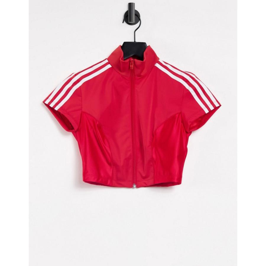 第1位獲得 アディダス Adidas Originals レディース ベアトップ チューブトップ クロップド トップス Zip Crop Top In Red With White Stripe Detail マルチカラー 代引き手数料無料 Zoetalentsolutions Com
