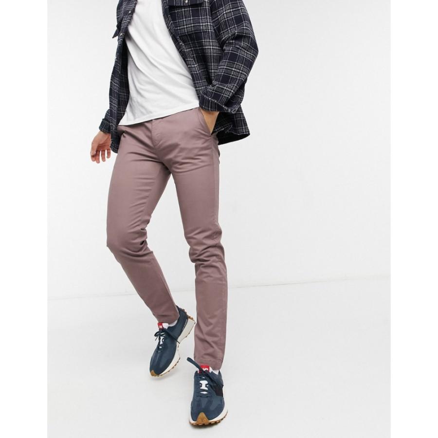 豪華で新しい チノパン テッドベーカー Baker Ted メンズ ピンク Trousers Chino Plain Fit Slim ボトムス パンツ スキニー スリム チノパン メンズ Baker Ted テッドベーカー ボトムス パンツ ボトムス パンツ