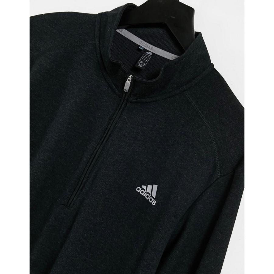 新年の贈り物 Adidas アディダス トップス メンズ アディダス Golf Adidas Golf ブラック Black In Top Zip Quarter Logo Stripe 3 トップス メンズ トップス Dagl Tg