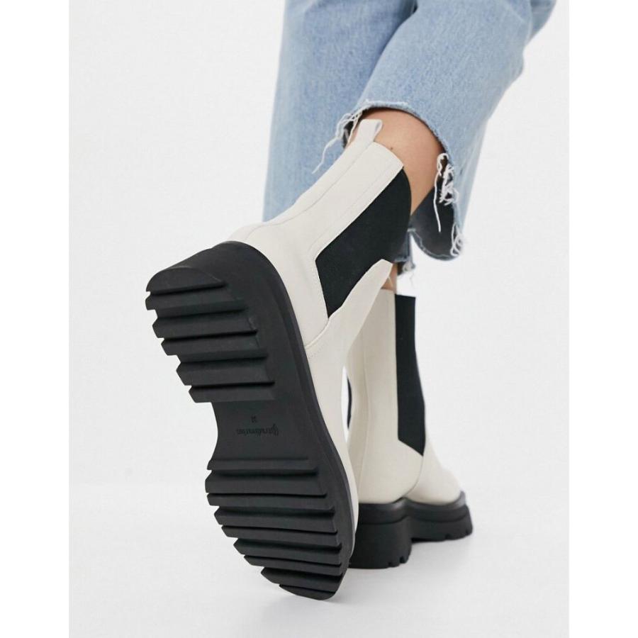 ストラディバリウス レディース ブーツ Ecru シューズ Stradivarius レインブーツ Ecru In Chelsea Sole Boots Chunky