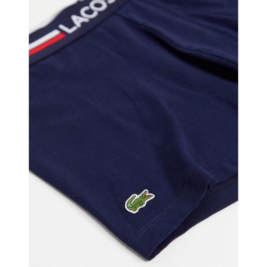 幸せなふたりに贈る結婚祝い インナー 下着 メンズ ボクサーパンツ ラコステ Lacoste ラコステ マルチカラー Red Grey Navy In Waistband Logo With Trunks Pack 3 インナー 下着 ボクサーパンツ メンズ Lacoste 下着 靴下 部屋着 Hermandad Estrella Org