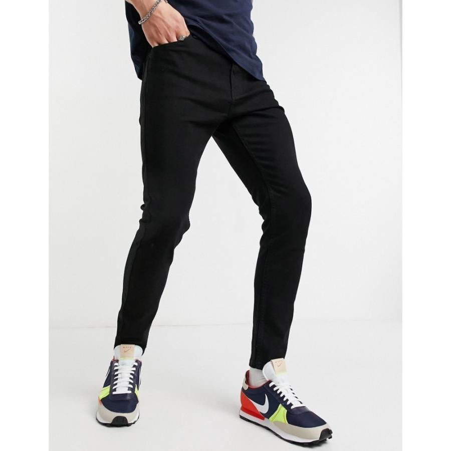 ベルシュカ Bershka メンズ ジーンズ デニム スキニー ボトムス パンツ Super Skinny Fit Jeans In Black ブラック Ap フェルマート Fermart 1号店 通販 Yahoo ショッピング