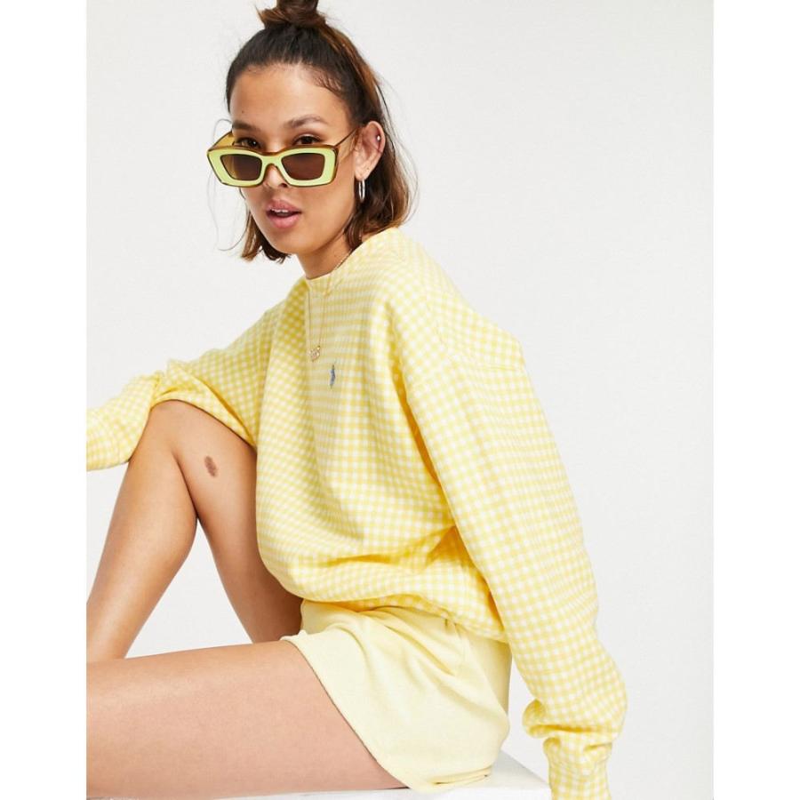 第1位獲得 ラルフ ローレン Polo Ralph Lauren レディース スウェット トレーナー トップス Gingham Long Sleeve Sweatshirt In Yellow イエロー 売り切れ必至 Mlm Gbi Digital