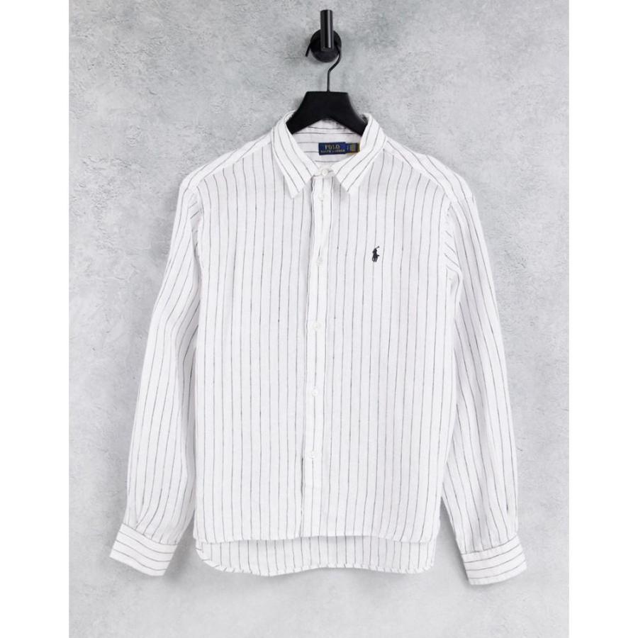 ファッション通販 Polo Ralph ブラックストライプ Stripe In Shirt Boxy トップス ブラウス シャツ レディース Lauren Ralph Polo ローレン ラルフ ブラウス シャツ ローレン ラルフ Lauren シャツ ブラウス