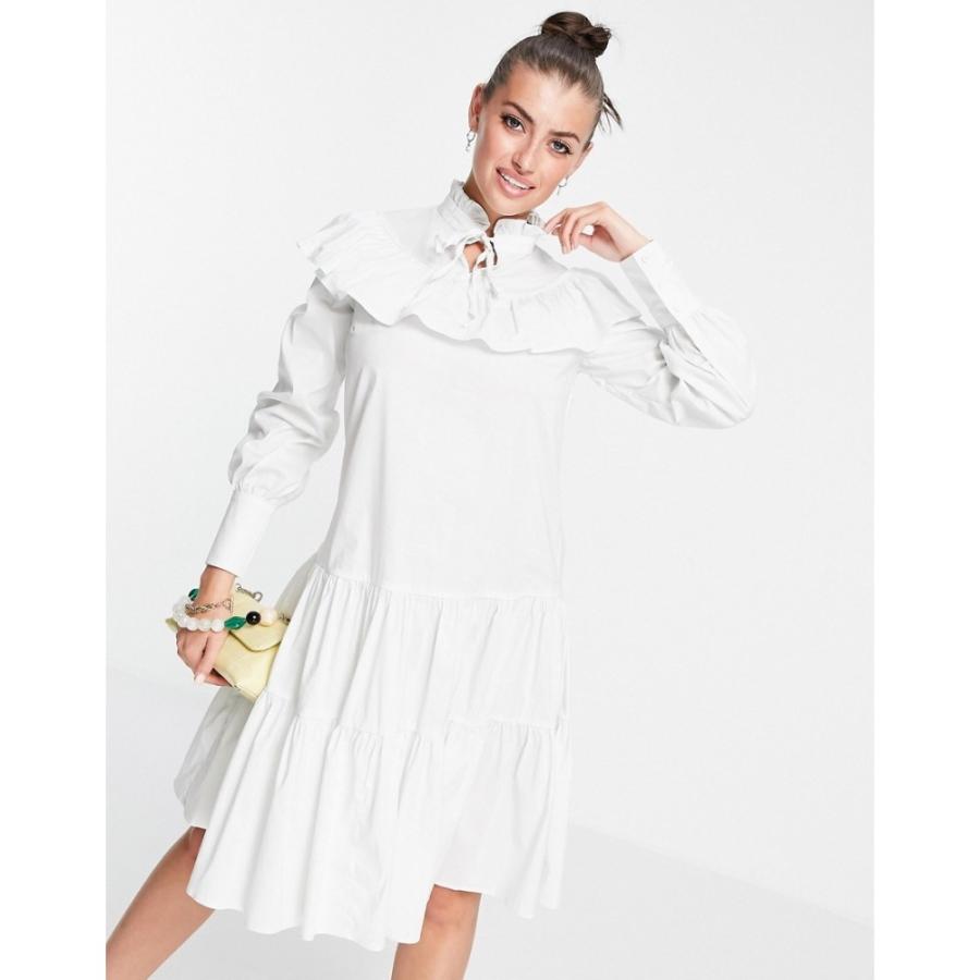 グラマラス Glamorous レディース ワンピース ａライン ワンピース ドレス Tiered Smock Dress With Frill Overlay And High Neck ベビーブルー Ap フェルマート Fermart 1号店 通販 Yahoo ショッピング