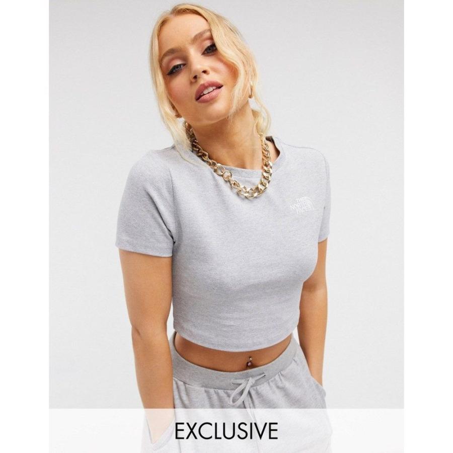 人気 通販 ザ ノースフェイス The North Face レディース ベアトップ チューブトップ クロップド Tシャツ トップス Cropped T Shirt In Grey グレー 売り大阪 Www Superavila Com